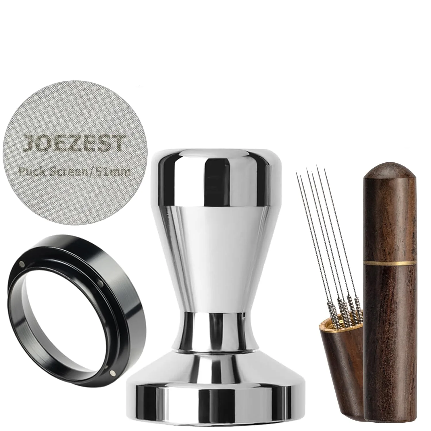 51mm Espresso Tamper Espresso Accessories Kit: Espresso Tamper Set, Coffee Tamper Espresso Tools Barista Tools | Espresso Kit Fits Espresso Coffee Machines of 51mm Portafilters