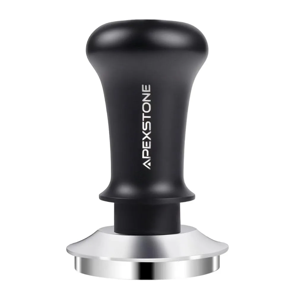 Apexstone Coffee Tamper Spring Loaded 58mm, Espresso Tamper 58mm Spring Loaded, Calibrated Espresso Tamper 58mm 58mm Black