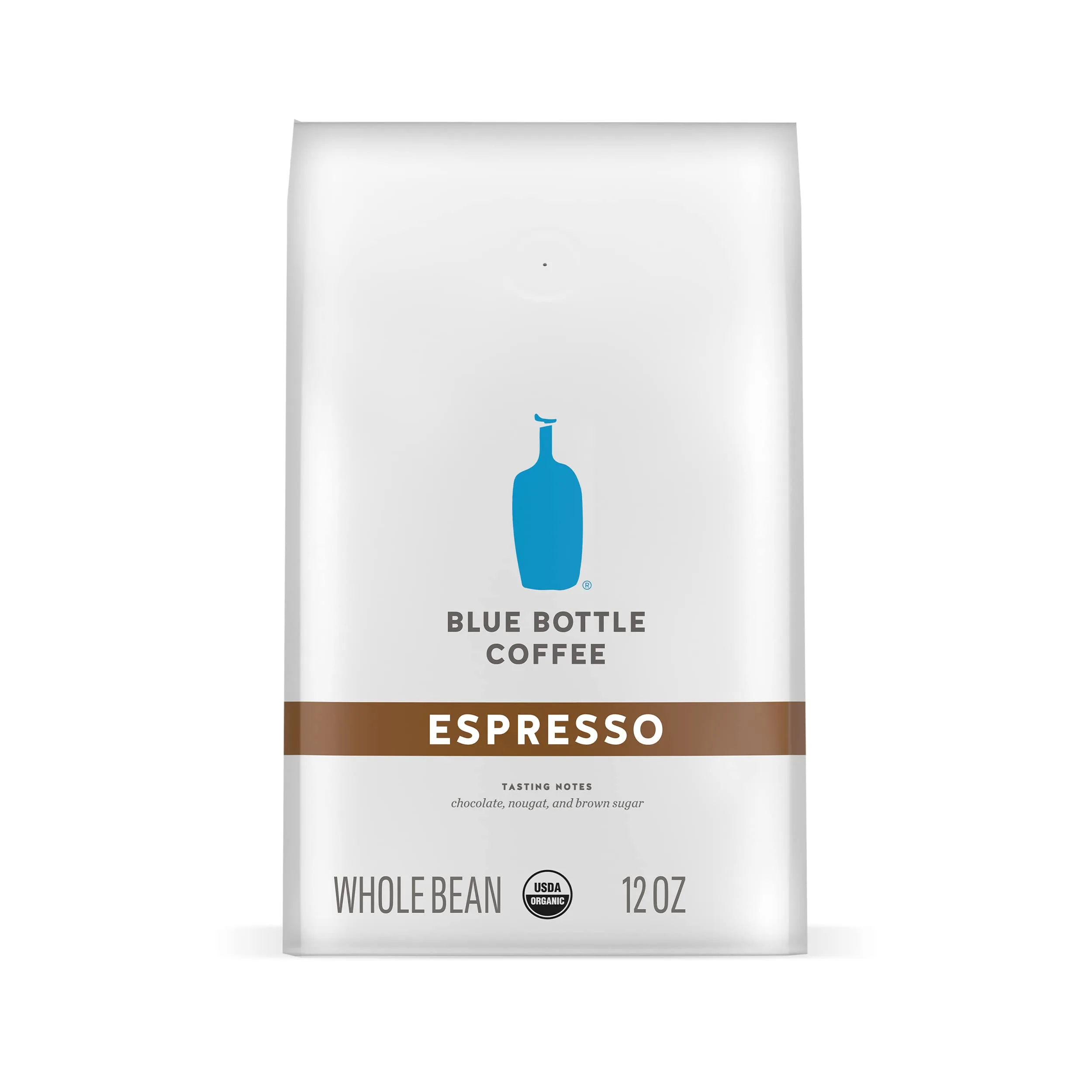 Blue Bottle Whole Bean Organic Coffee, Espresso, Dark Roast, 12 Ounce bag (Pack of 1) Espresso 12 Ounce (Pack of 1)