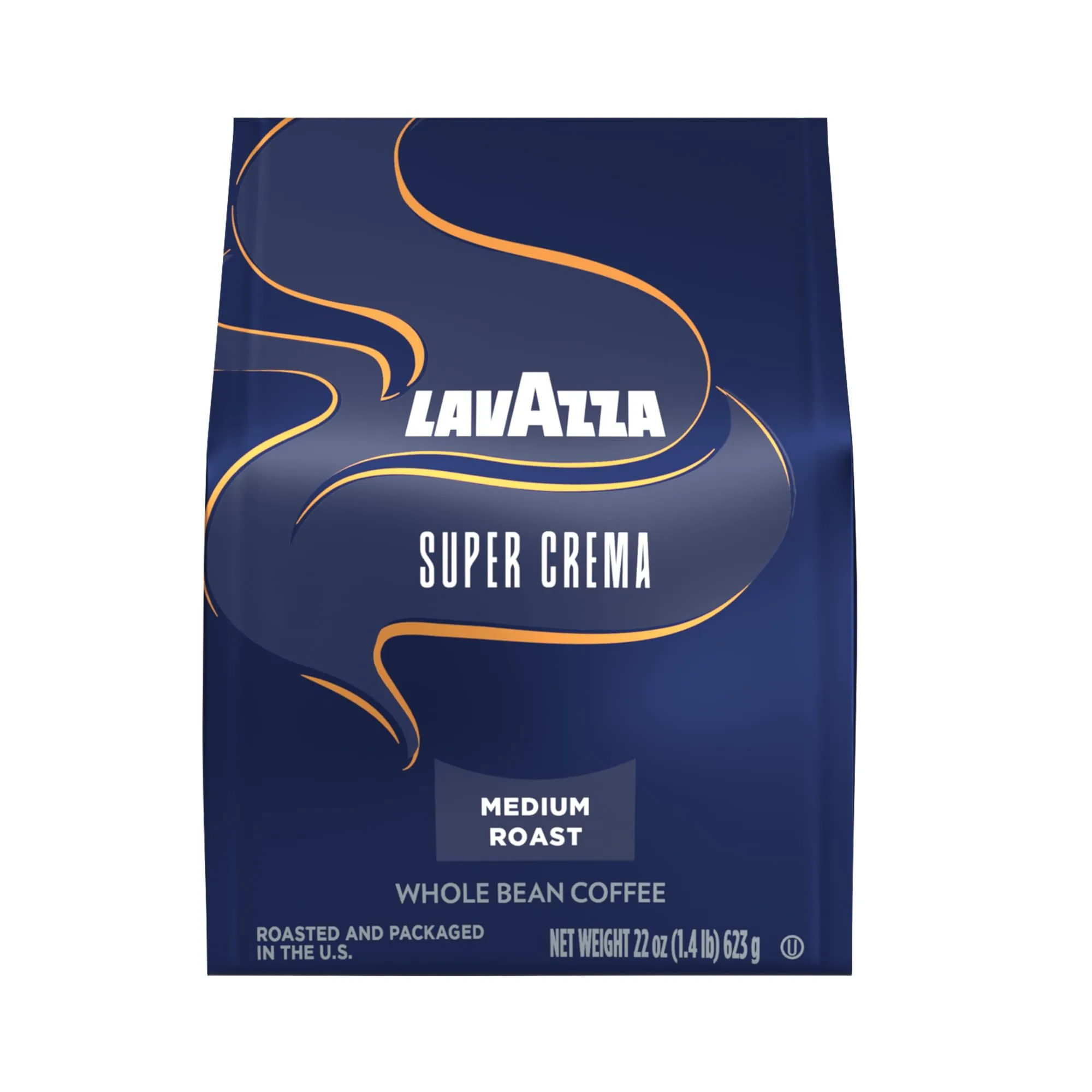 Lavazza Super Crema Whole Bean Coffee, Medium Espresso Roast, Arabica and Robusta Blend, 22 oz Bag Super Crema 22 Ounce (Pack of 1)