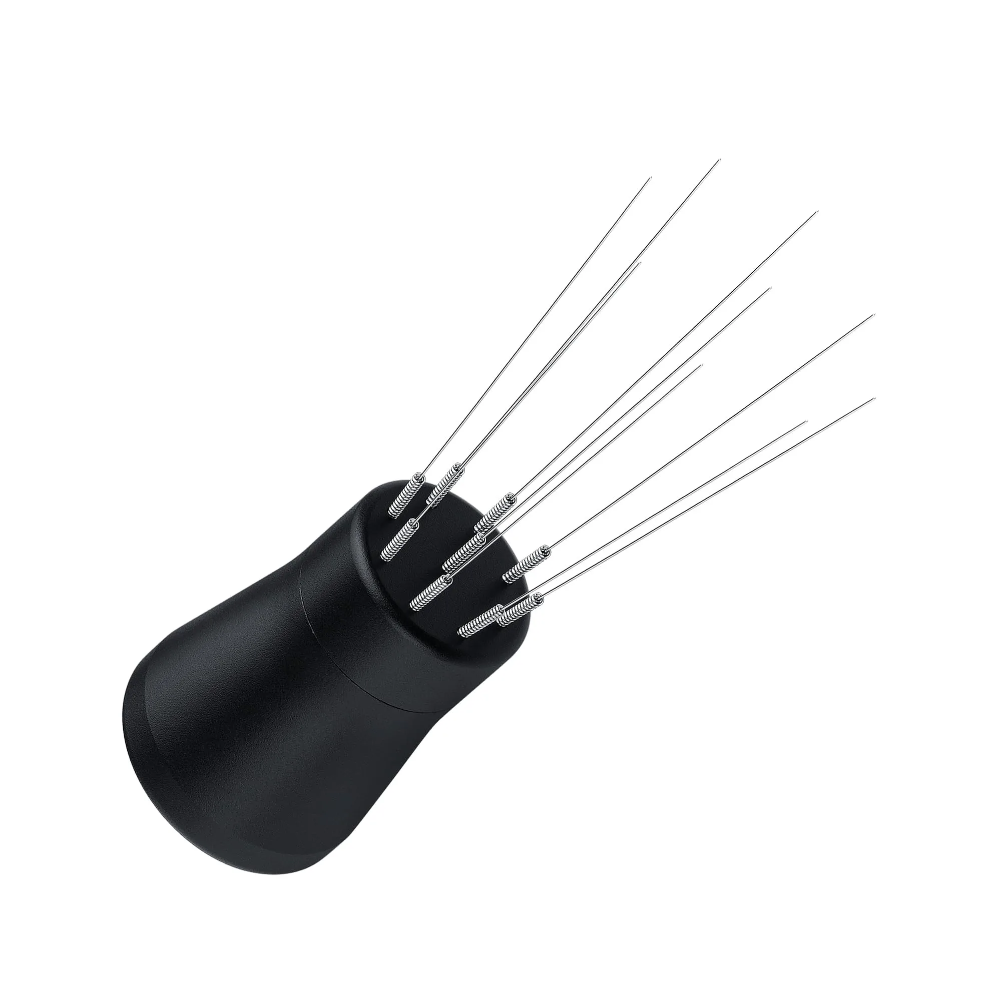 Normcore WDT Distribution Tool V2-9 Prong Espresso Distribution Tool - Needle Espresso Stirrer I 0.3mm Thick Spring Wires - Espresso Coffee Stirrer - Anodized Aluminum Handle Black