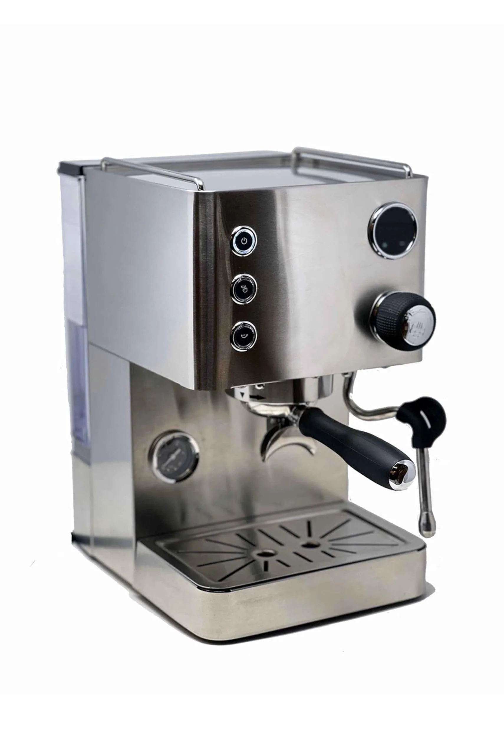 Turin Legato Espresso Machine | 58mm Portafilter, PID Temperature Control, Dual Boiler-Thermoblock System, Stainless Steel, Black, or White (Stainless Steel)